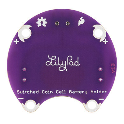 DEV-13883 LilyPad Coin Cell Battery Holder - Switched - 20mm