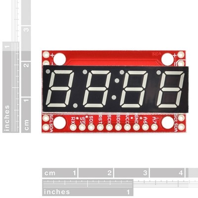 COM-11629 SparkFun 7-Segment Serial Display - White